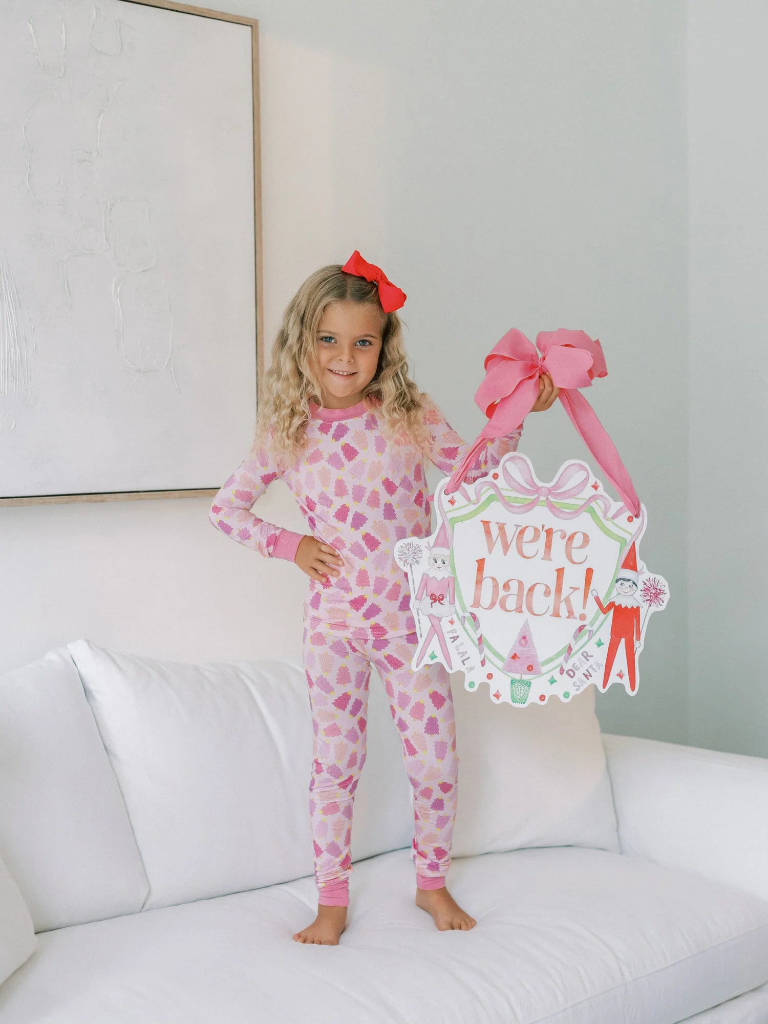 Purple Christmas Tree PJ Set