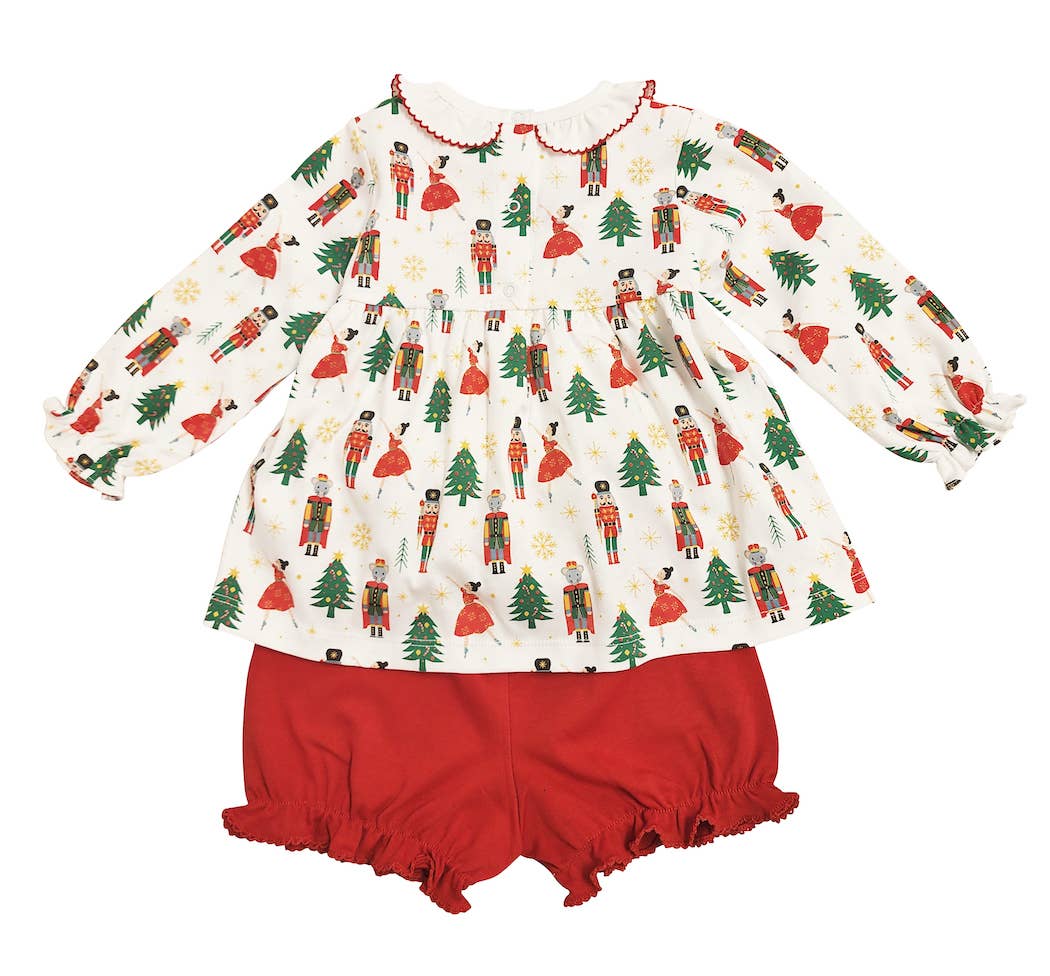Christmas Nutcracker Print Diaper Set
