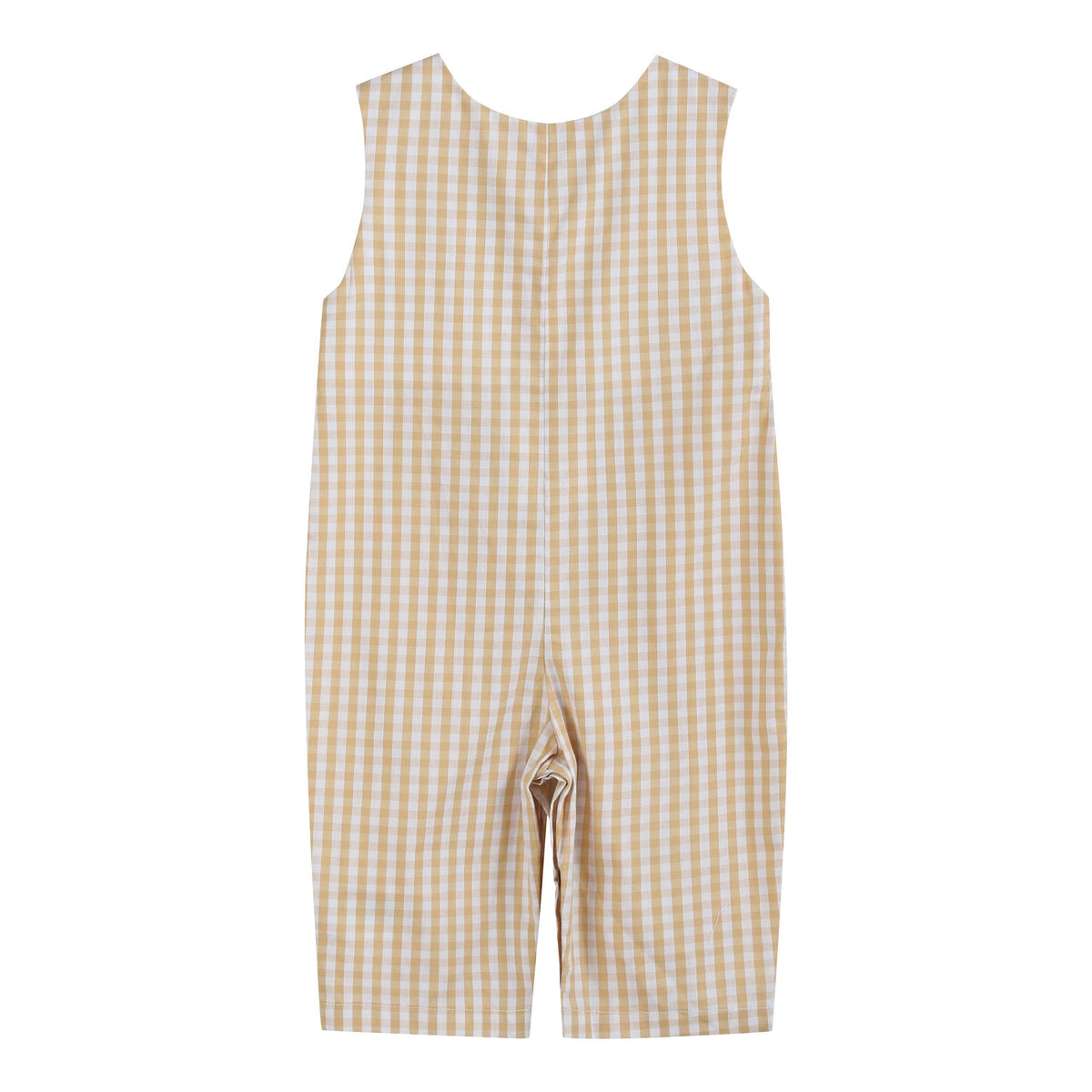 Light Brown Gingham Pumpkin Vine Overalls