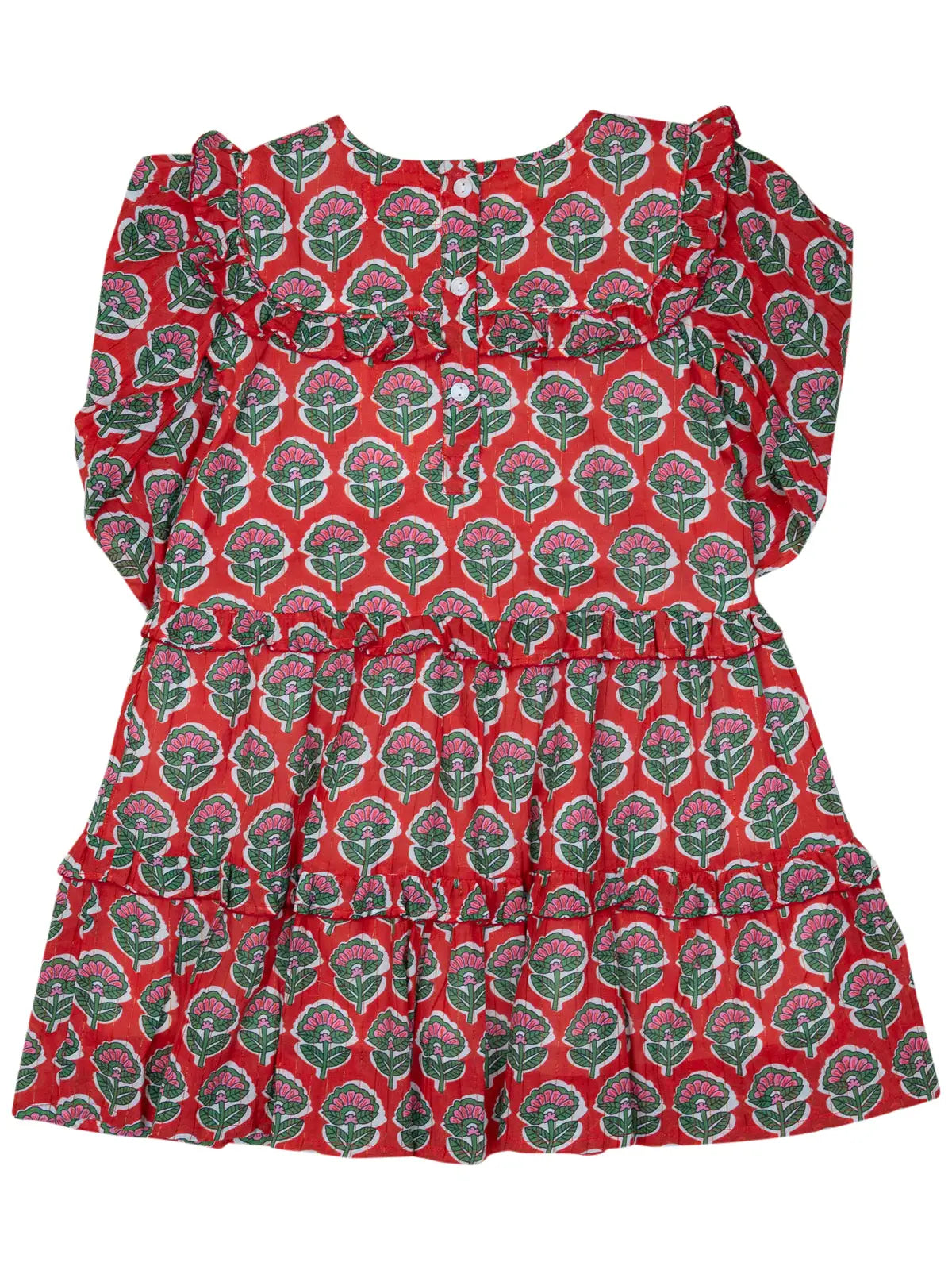 Christmas Floral with Gold Lurex Dress