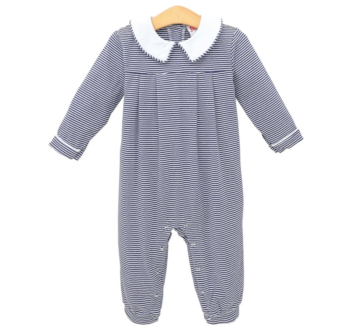 Henry Romper-Navy Stripe