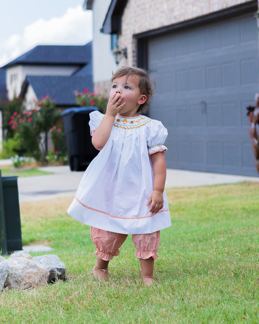 Harvest Smocked Dress and Pantaloon