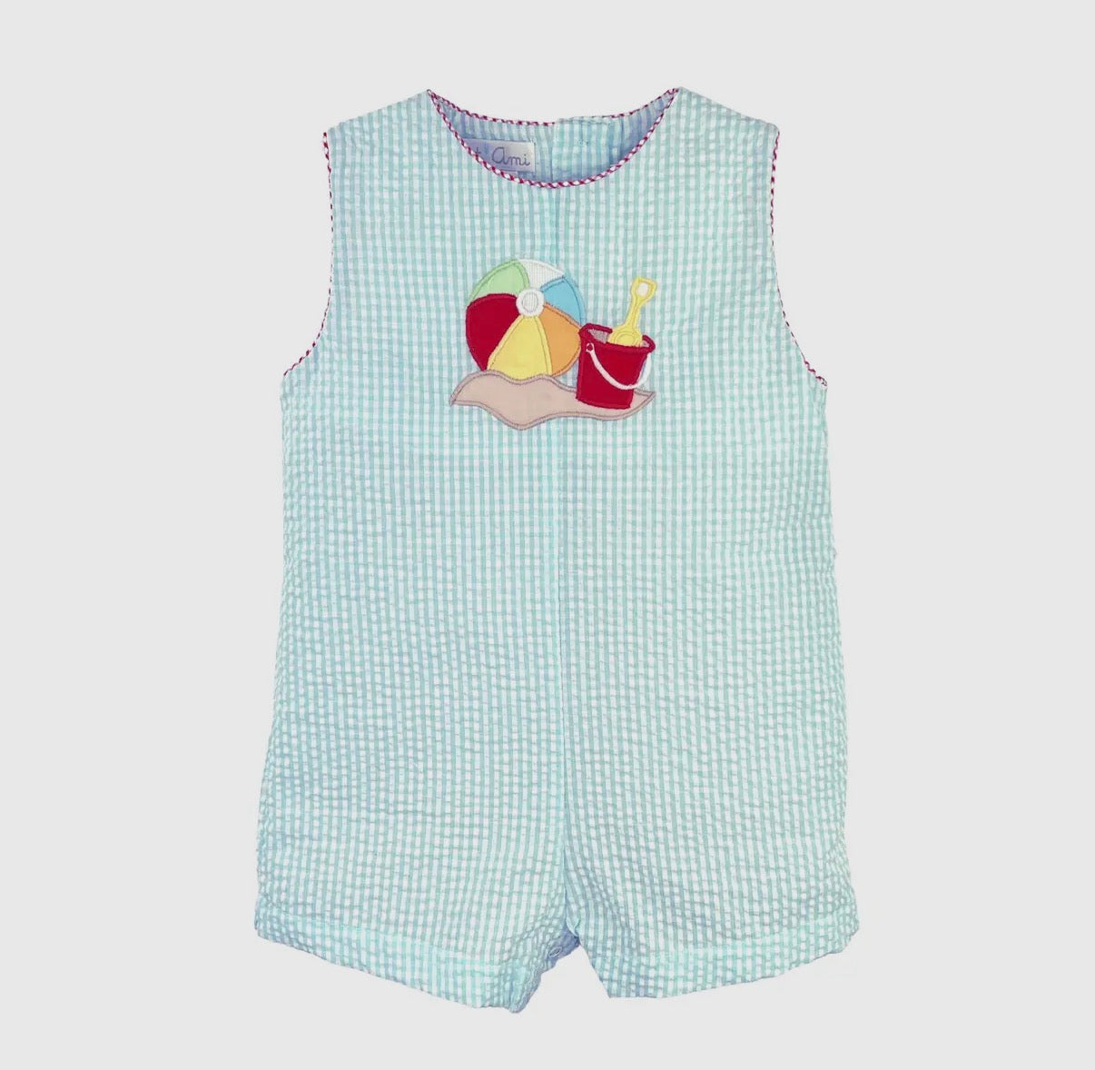 Boys Sunsuit with Beach Appliqué