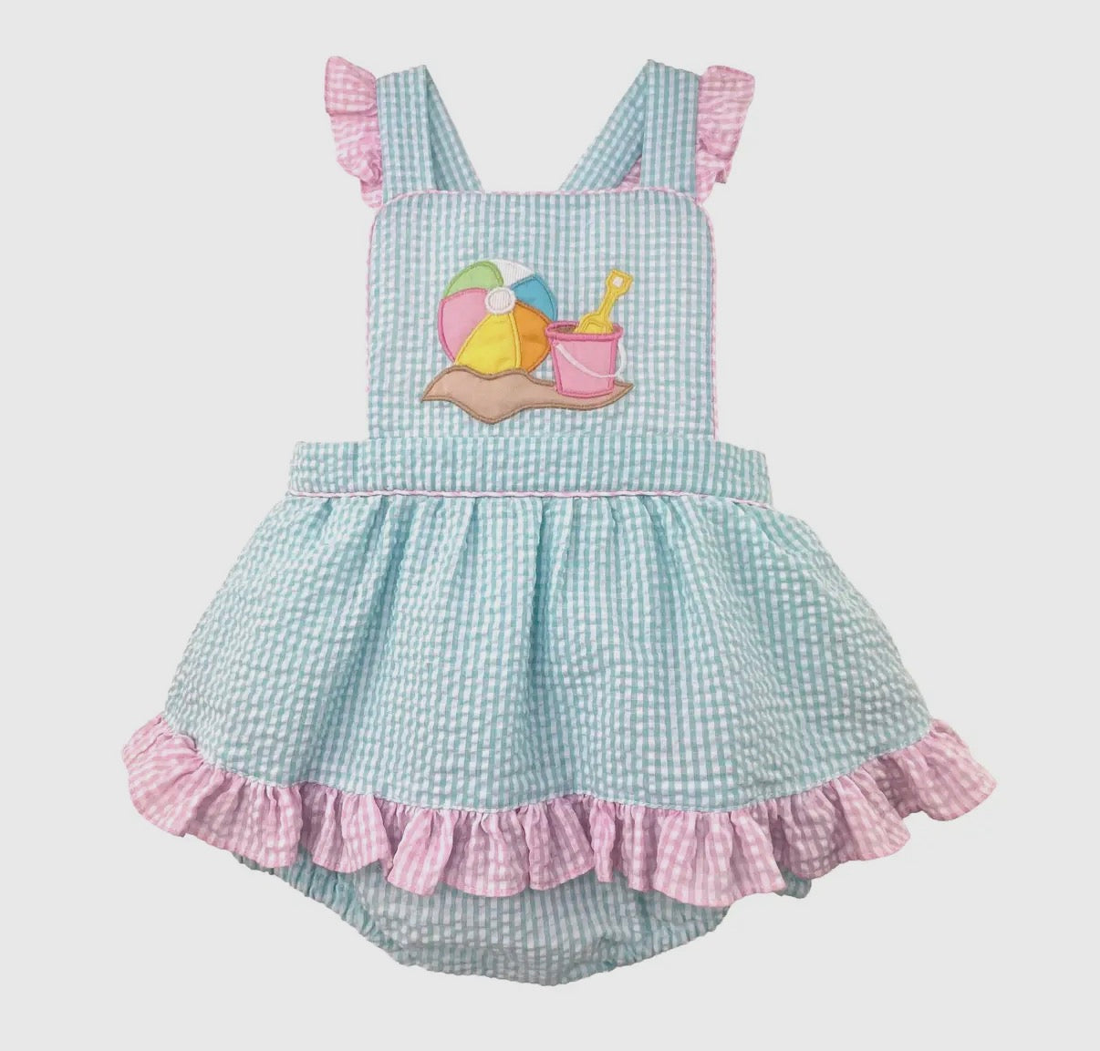 Sunsuit with Skirt & Beach Appliqué