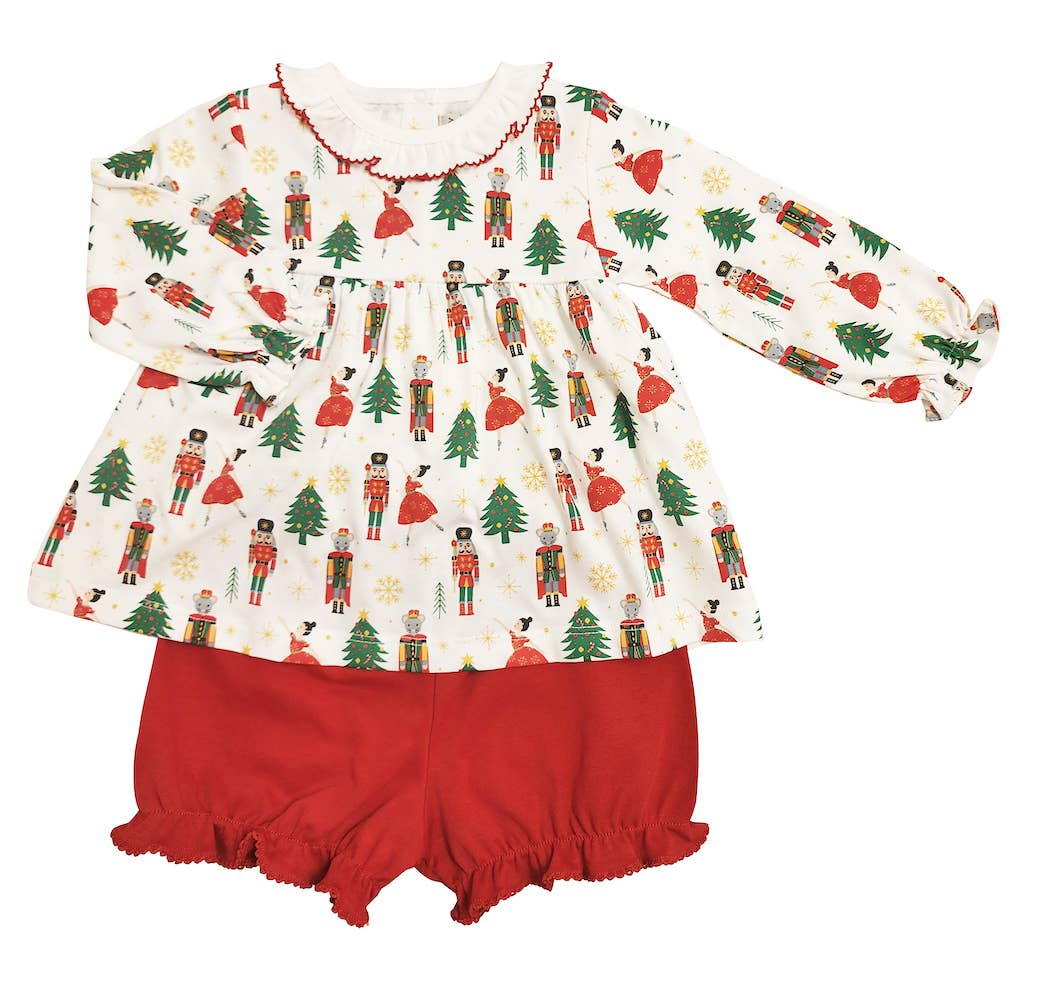 Christmas Nutcracker Print Diaper Set