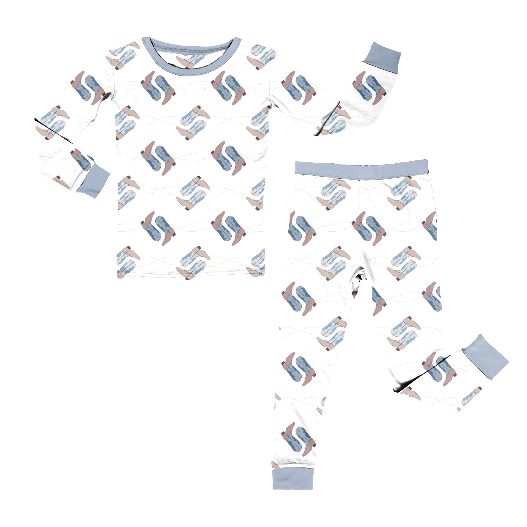 Two Step'n Buckaroo Long Sleeve Pajama Set