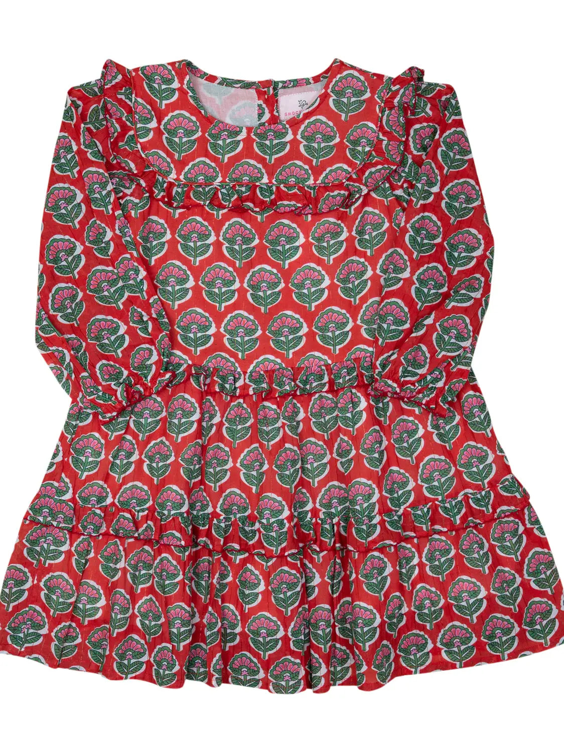 Christmas Floral with Gold Lurex Dress
