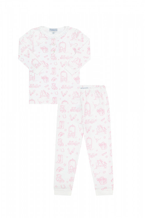 Pink Lone Star Toile Pajamas